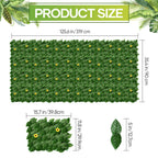 Artificial Ivy Privacy Barrier with Rattan Look - UV Protected Faux Vine Wall for Balcony & Terraceï¼ˆ24 piecesï¼‰