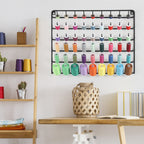 Artisanâ€™s Thread Gallery | Wall-Mounted 54-Spool Embroidery & Quilting Rack