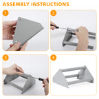 2 Pack Small Chick Perch Stand, Grey Roosting Bar for Baby Chicks & Birds, Easy-Assemble Jungle Gym Toy for Brooder, Coop, Indoor/Outdoor Use