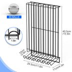 Wall-Mounted and Tabletop 60-Ball Steel Golf Display Rack - Black Storage Organizer for Golfing Accessories