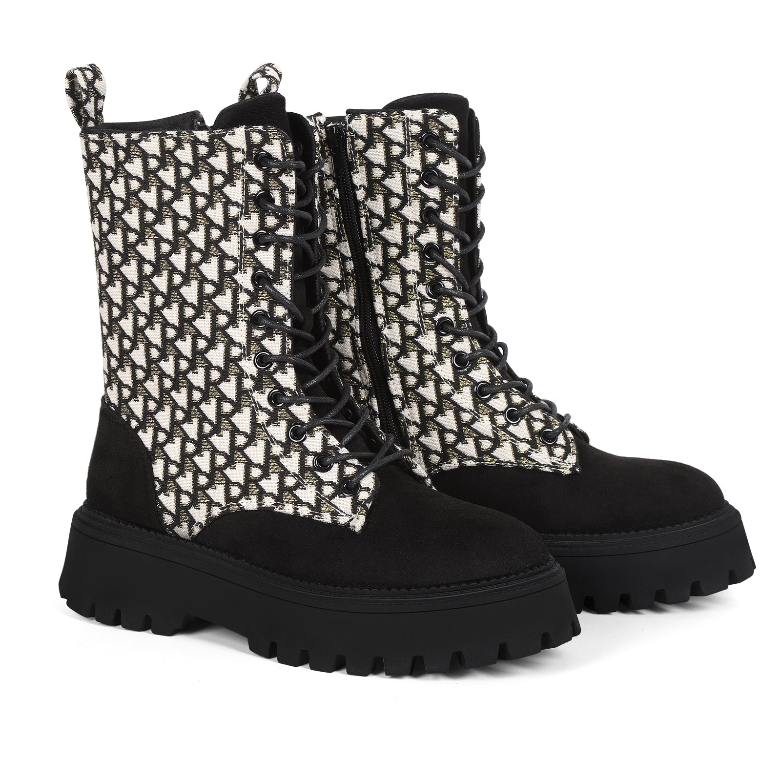 Women's Fashion Boots Ankle Boots, Lace Up Boots with Inside Zipper, Heel Height 2.04 inches. Casual fashion fall and winter boots shoes Size:7-11