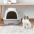 Enclosed Cat Litter Box with Lid, Large Space for Cats, Drawer Type Cat Toilet