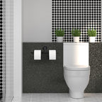 Industrial Dual-Post Pipe Toilet Paper Holder — Wall-Mounted Double Roll Tissue Rack for Bathroom and Kitchen.