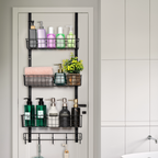 3-Tier Over-the-Door Organizer | Modular Pantry & Bathroom Storage Rack with Hooks