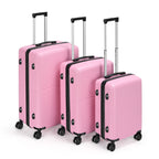 Trolley Case 3-Piece Hardside Lightweight Spinner Luggage Bag Set with TSA Lock