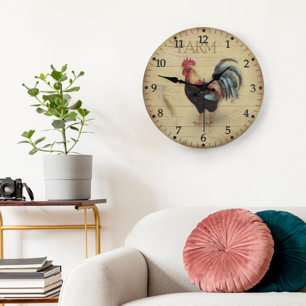 12 Inch Wall Clock, Accurate Decorative Clocks, Silent Non Ticking Easy to Read Wall Clock for Bedroom/Living Room/Kitchen