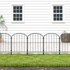 25 Panels 27ft x 24in Metal Garden Fence, Rustproof Decorative Arched Wire Fencing, Outdoor Animal Barrier for Yard, Flower Bed, Patio