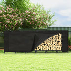 8ft All-Weather Firewood Gallery | Heavy-Duty Log Stacker with Waterproof Protective Cover