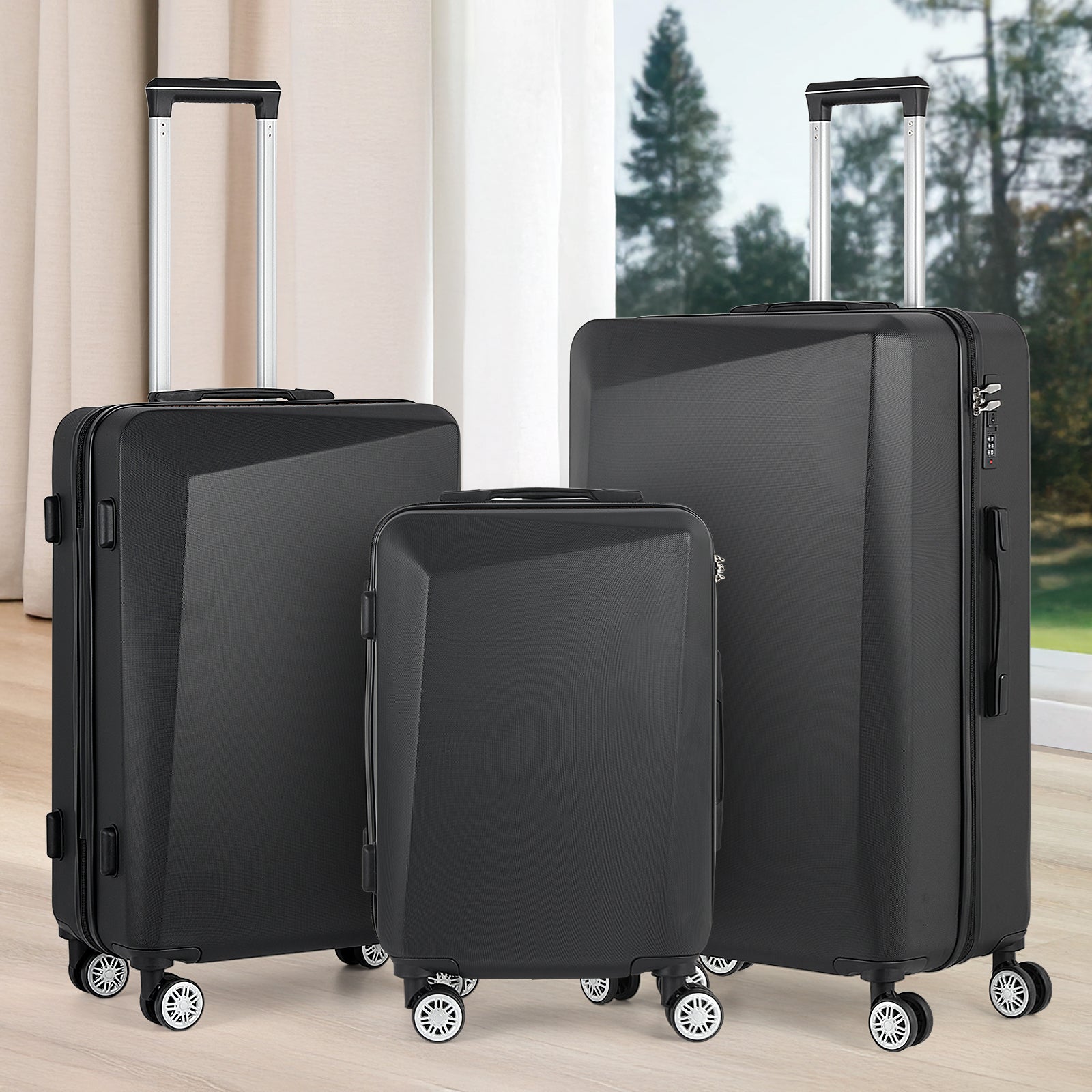 3 Piece Luggage Set Hardside Lightweight Suitcase TSA Spinner Wheels 20/24/28 inch