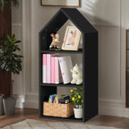 Modern 3-Tier House-Shaped Bookcase & Toy Storage Organizer
