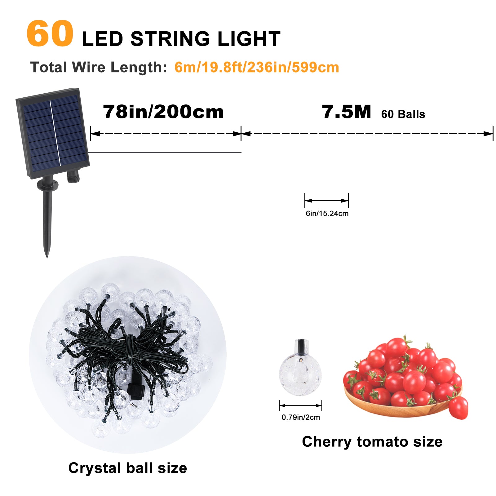 Coloured Globe String Lights Battery Operated, color-changing LED Light Strings,, Colour Changing Water Proof Crystal Ball Outdoor String Lights with Remote Control for Home, Patio, Party, Garden, Christmas, Easter