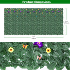 60-Pack Artificial Ivy Privacy Fence with Flowers & Butterflies - Large Decorative Hedge Screen for Backyard