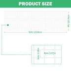 4'x50' White Plastic Safety Mesh Fencing - Heavy Duty Temporary Fence for Construction & Garden Barrier