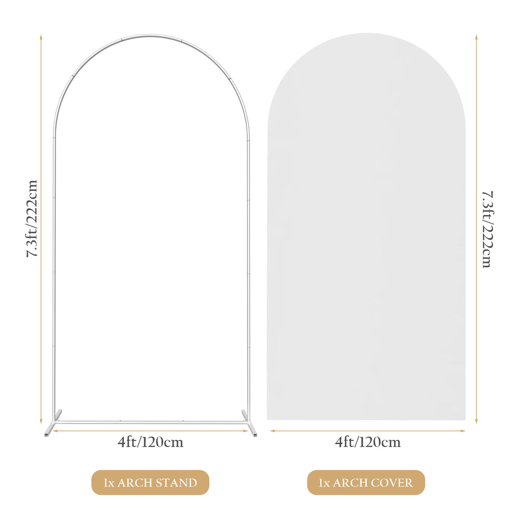 7. 3FT Wedding Balloon Arch Stand w/Spandex Arch Cover for Wedding Birthday Party