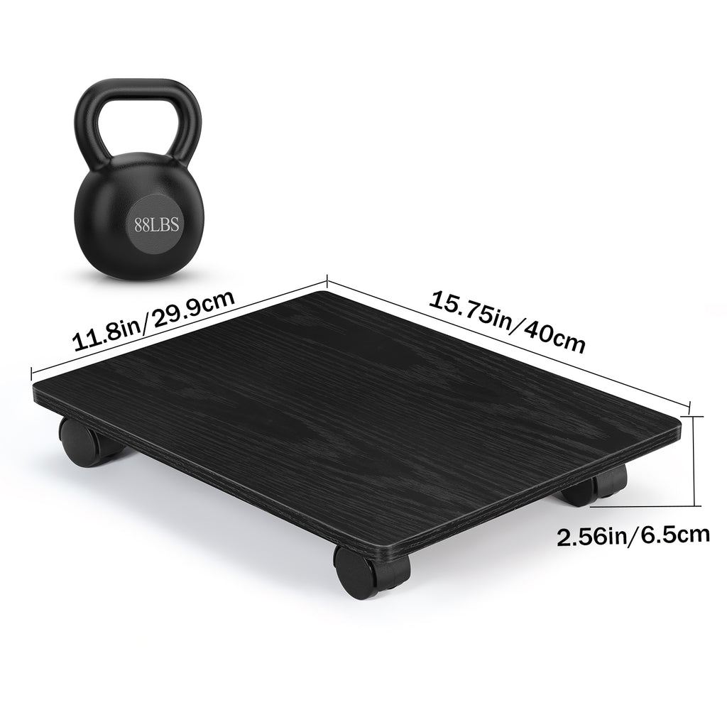 Set of 2 Computer Tower Stand with Lockable Wheels, Under Desk PC Holder Stand, CPU Cart for Home Office,