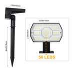 4-Pack Solar Landscape Spotlights - 56 LED Outdoor Lights with 3 Modes for Garden & Path