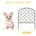 10-Piece Ornamental Garden Fencing Set, 10.83ft Long x 17in High, Weather-Resistant Metal Wire Edging for Yard and Patio Landscaping