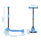 3-Wheeled Toddler Scooter for Kids Ages 2-8, Toddlers Age 3-8 Year Old Boys and Girls- Kid Three Wheel Scooters with LED Light Up Wheels, Lean to Steer, and Height Adjustable