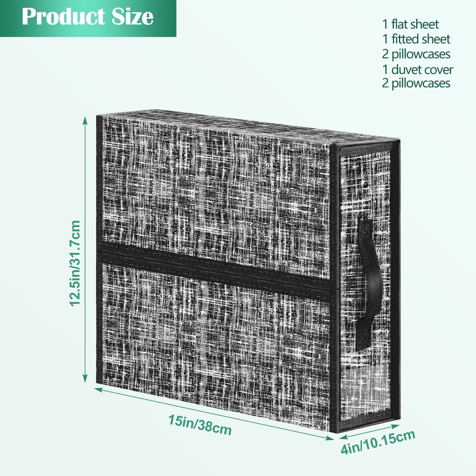 Bed Sheet Organizer and Storage - 4 Pack Foldable Linen Organizers with Label Pockets and Handles, Closet Organizers for Bedding, Sheets, Duvet Covers and Pillowcases