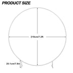 7.2 Feet, Outdoor Garland, Balloon Arch, Metal Round Background Stand, Stable Arch Background Stand, Round Background Stand for Wedding Birthday Party Baby Shower Party Decoration
