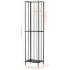 2-Tier Stuffed Animal Zoo Storage Cage - Tall Metal Plush Toy Organizer & Nursery Display, Black,