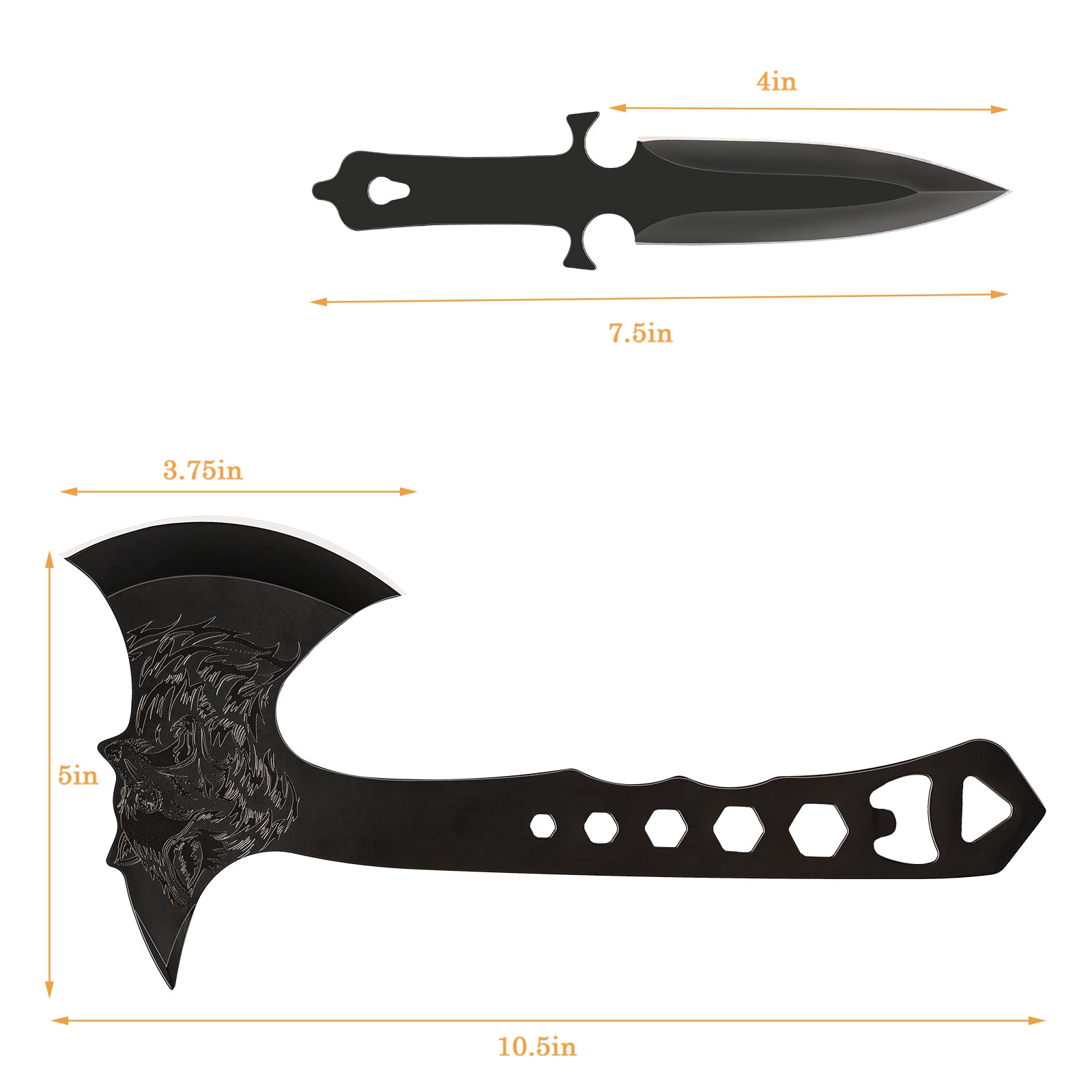 Precision Strike 3-Pack Throwing Axe & Tomahawk Set | 10" Competition-Grade Throwing Hatchets with Integrated Bottle Opener