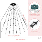 6.6FT Christmas Tree Lights with 400 LED Warm White - 16 Lines Waterfall String Lights for Holiday Decor