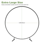 6. 6ft Round Balloon Arch Stand Frame Circle for Wedding Background Decor Black