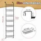 8-Tier Over The Door Pantry Organizer, Detachable Metal Hanging Spice Rack for Kitchen & Bathroom