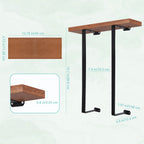 Wall Mounted Bathroom Towel Rack with Wooden Shelf - Metal Holder for Rolled Bath Towels in RVs & Small Spaces