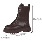 Women's Fashion Boots Ankle Boots, Lace Up Boots with Inside Zipper, Heel Height 2.04 inches. Casual fashion fall and winter boots shoes