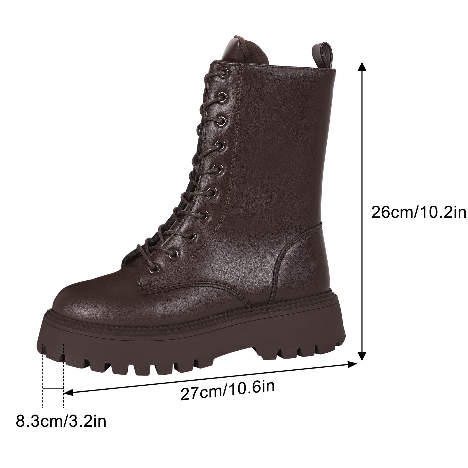 Women's Fashion Boots Ankle Boots, Lace Up Boots with Inside Zipper, Heel Height 2.04 inches. Casual fashion fall and winter boots shoes