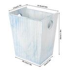 Farmhouse Garbage Can Bathroom Trash Can Wood Waste Bin with Handles Waste Basket for Office Decorative Rectangular Trash Containers Wastebaskets Storage for Living Room Kitchen