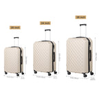 3PCS Travel Trolley Case Hardside Spinner Luggage Bag Set Lightweight 20/24/28 inch