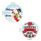 Snowman Stepping Stones Outdoor Set of 2 - 10inch Memorial Garden Pavers for Walkway, Yard & Patio