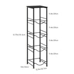 4-Tier 5 Gallon Water Jug Holder with Top Wood Shelf - Heavy Duty Water Bottle Organizer Stand for Office & Kitchen Storage, Black