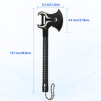 18 Inch Portable Folding Camping Axe, Tactical Multi-Tool Hatchet and Shovel with Protective Sheath for Hiking, Hunting, and Emergency Survival