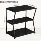 3-Tier Media Stand & Record Player Table - Industrial AV Audio Rack for DVD Players, Game Consoles & WiFi Routers, Stylish Living Room Organizer