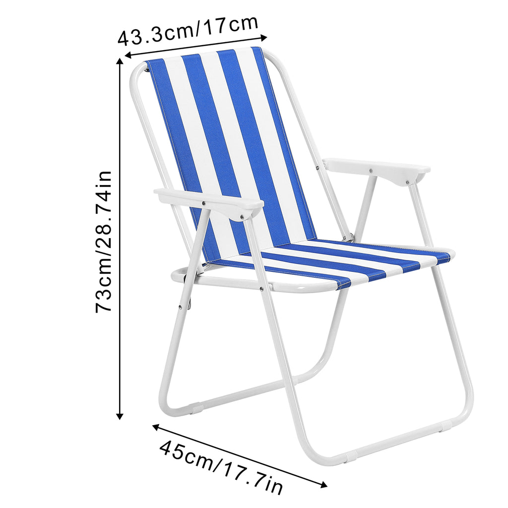 Portable Outdoor Folding Chair, Beach Chair, with Metal Frame and Woven PE Material, Very Suitable for Camping, Beaches, Parks and Long-distance Travels