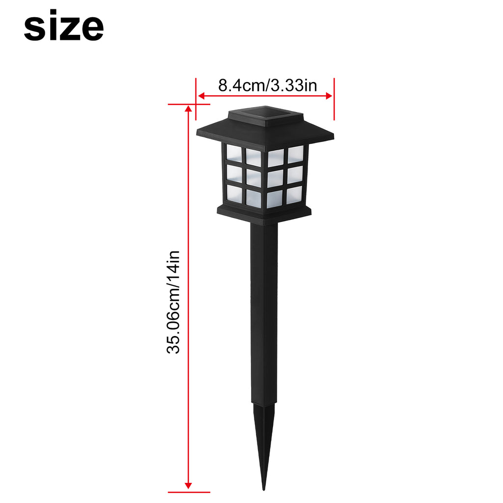 12-Pack Solar Path Lights - Warm White LED Waterproof Outdoor Garden & Walkway Stakes
