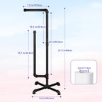Industrial Freestanding Metal Piping Bathroom Tissue Dispenser and Reserve Storage Rack Stand