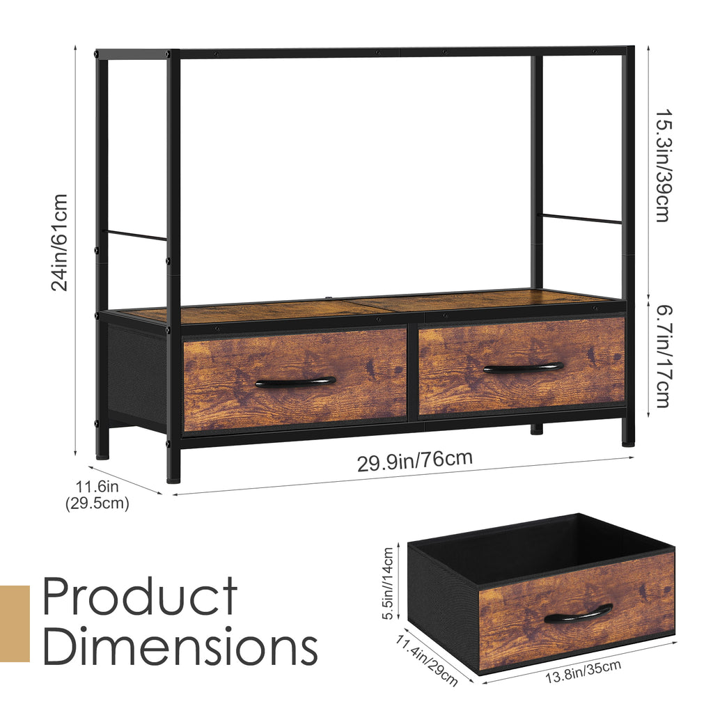 Side Tables Living Room 3 Tier Bed Side Sofa Table with Drawers Farmhouse Small End Table with Storage Shelf for Small Spaces, Bedroom, Home Decor