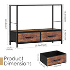 Side Tables Living Room 3 Tier Bed Side Sofa Table with Drawers Farmhouse Small End Table with Storage Shelf for Small Spaces, Bedroom, Home Decor