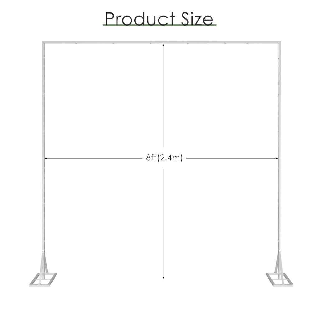 Grande Event 8.2ft Adjustable Backdrop Stand | Heavy-Duty Square Arch for Photo Booths & Weddings