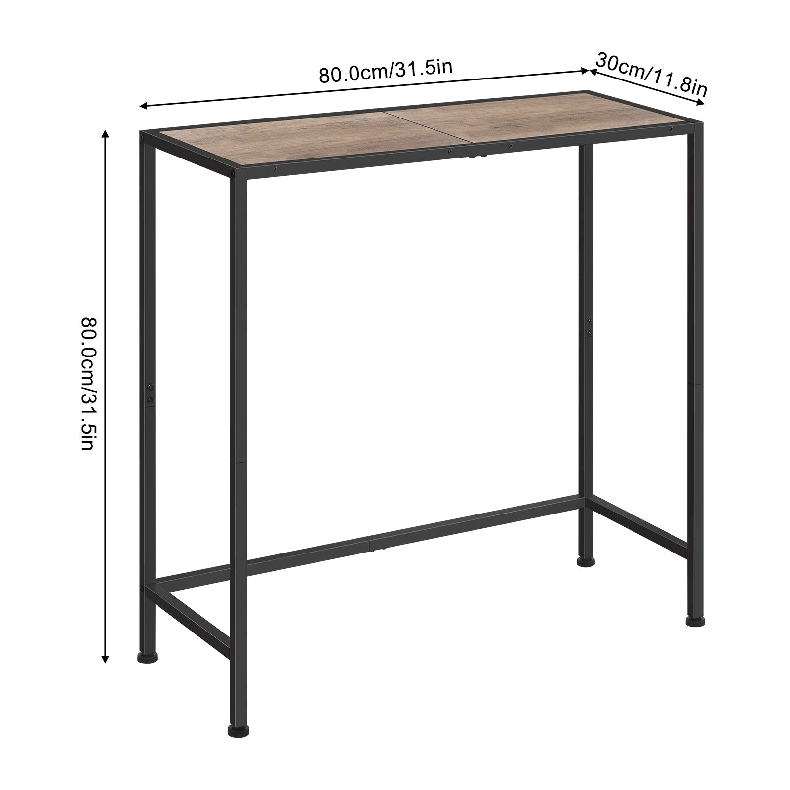 31.5" Skinny Entryway Console Table - Slim Behind-Couch Sofa Table for Hallway & Foyer, Narrow Industrial Decorative Table for Small Spaces, Grey