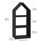 Modern 3-Tier House-Shaped Bookcase & Toy Storage Organizer