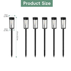 6 Pack Solar Pathway Lights - Warm White LED Outdoor Garden Lights, Auto On/Off Solar Powered Landscape Lighting for Yard, Patio, Walkway & Driveway