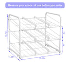 Stackable Can Organizer Rack, 2-Pack White Pantry Can Storage Dispensers, Holds 72 Cans Total