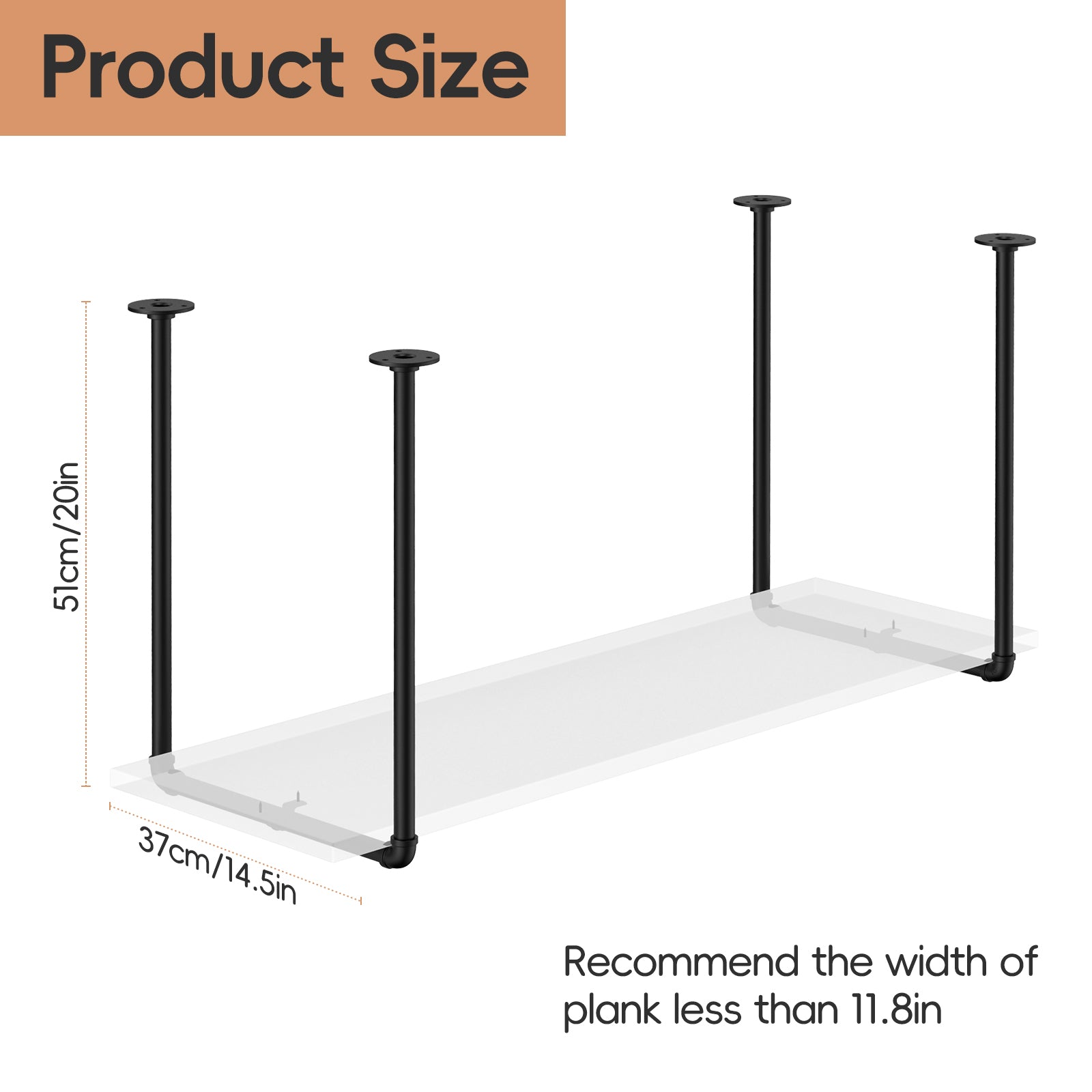 2pcs DIY Heavy Duty Garage Storage Support Brackets, Black Universal Wall & Ceiling Mounted U-Shape Storage Rack Accessories, Ideal for Garage Organization, Kitchen U-Shaped Storage, Floor Mount Support, (No Wood Board)