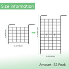 32-Pack Decorative Garden Fence 24in High - 22ft Total Length Rustproof Metal Landscape Border
